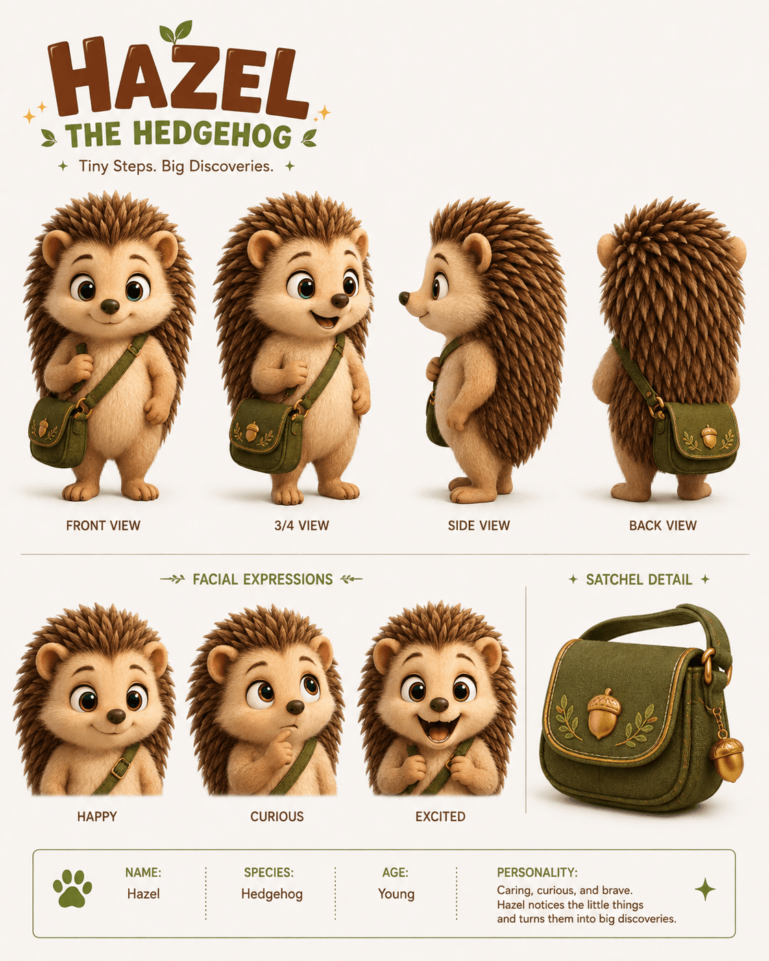 Hazel the hedgehog, a Wonder Willow character